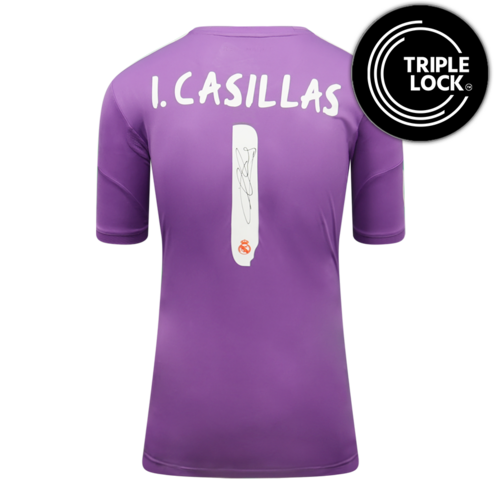 Icons Iker Casillas gesigneerd Real Madrid shirt 2013-14
