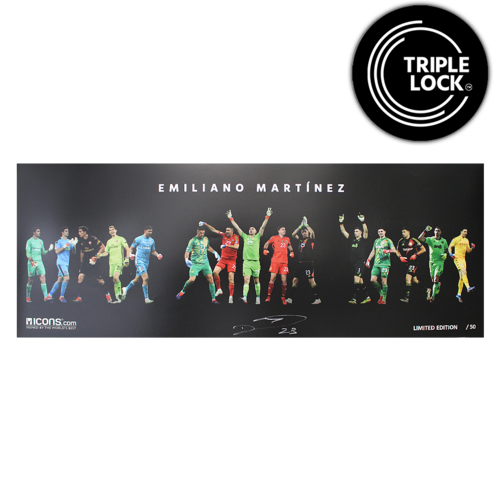 Icons Emiliano Martinez gesigneerde Career Montage foto