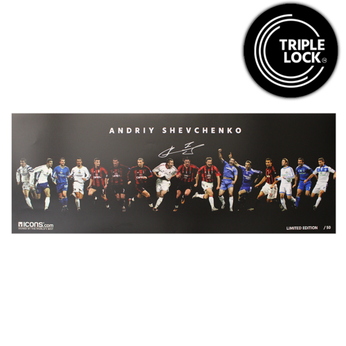 Icons Andriy Shevchenko gesigneerde Career Montage foto