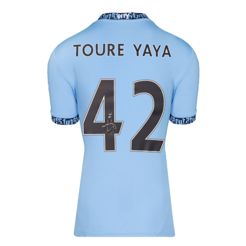 Icons Yaya Toure gesigneerd Manchester City shirt 2024-25