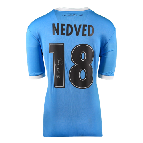 Icons Pavel Nedved gesigneerd Lazio Roma shirt 2025-26