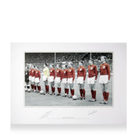 Icons Geoff Hurst & Martin Peters gesigneerde Engeland foto