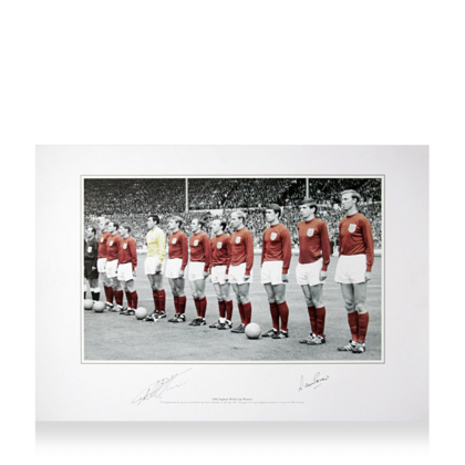 Geoff Hurst & Martin Peters gesigneerde Engeland foto