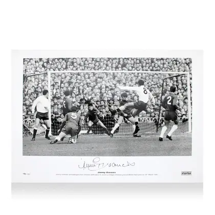 Jimmy Greaves gesigneerde Tottenham Hotspur foto 1967