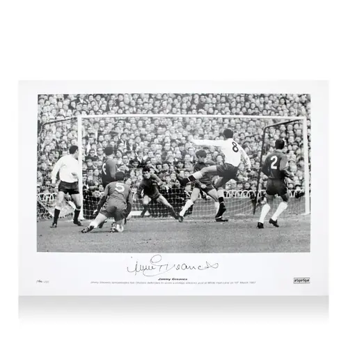 Icons Jimmy Greaves gesigneerde Tottenham Hotspur foto 1967