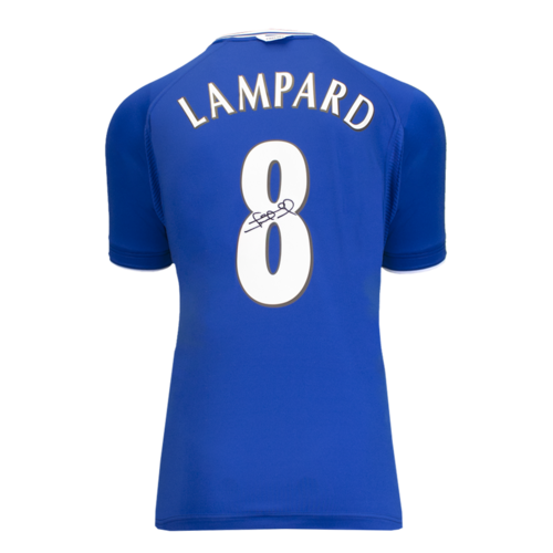 Icons Frank Lampard gesigneerd Chelsea retro shirt 2000