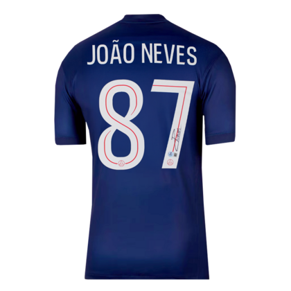 Joao Neves gesigneerd Paris Saint-Germain shirt 2025-26