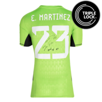 Icons Emiliano Martinez gesigneerd Argentinië shirt 2022