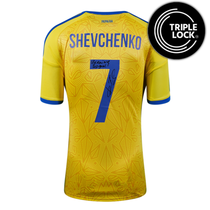 Andriy Shevchenko gesigneerd Ukraine shirt 2026