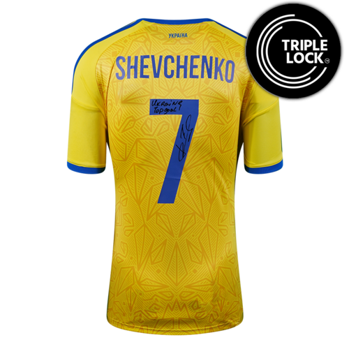 Icons Andriy Shevchenko gesigneerd Ukraine shirt 2026