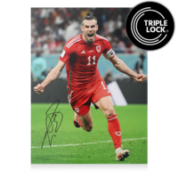 Icons Gareth Bale gesigneerde Wales foto 2022