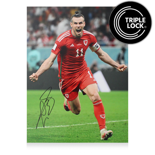 Icons Gareth Bale gesigneerde Wales foto 2022