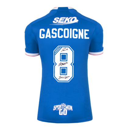 Paul Gascoigne gesigneerd Glasgow Rangers shirt 2022-23