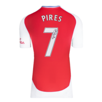 Icons Robert Pires gesigneerd Arsenal shirt 2024-25