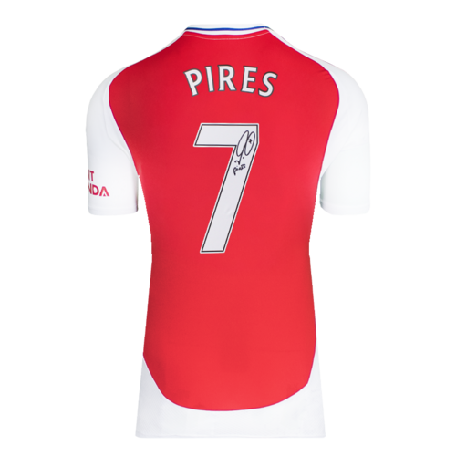 Icons Robert Pires gesigneerd Arsenal shirt 2024-25