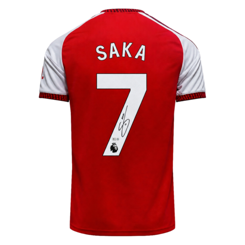 Icons Bukayo Saka gesigneerd Arsenal shirt 2026-27