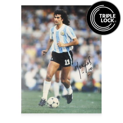 Mario Kempes gesigneerde Argentinië foto 1978