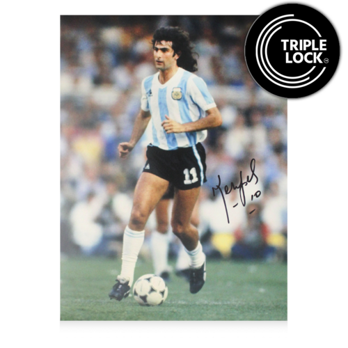 Icons Mario Kempes gesigneerde Argentinië foto 1978