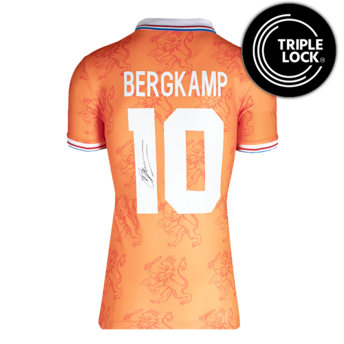 Icons Dennis Bergkamp gesigneerd Nederland shirt 1994