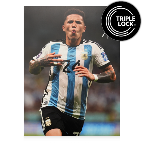 Icons Enzo Fernandez gesigneerde Argentinië foto 2022