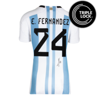 Icons Enzo Fernandez gesigneerd Argentinië shirt 2022-23