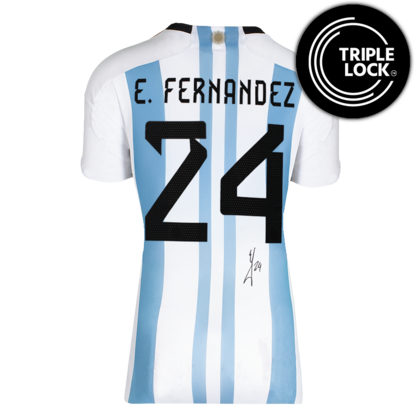 Enzo Fernandez gesigneerd Argentinië shirt 2022-23