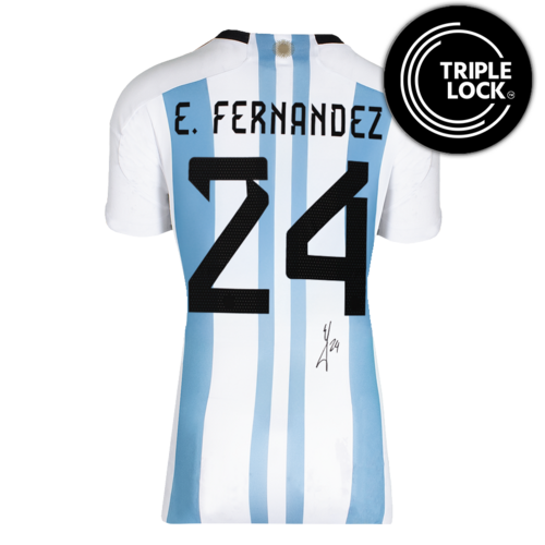 Icons Enzo Fernandez gesigneerd Argentinië shirt 2022-23
