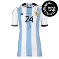 Icons Enzo Fernandez gesigneerd Argentinië shirt 2022-23