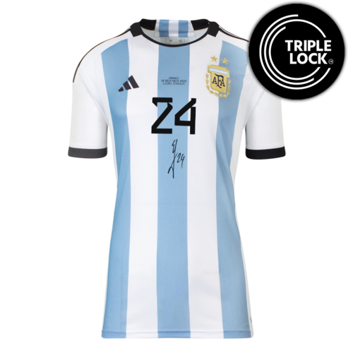 Icons Enzo Fernandez gesigneerd Argentinië shirt 2022-23