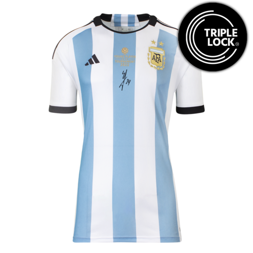 Icons Enzo Fernandez gesigneerd Argentinië shirt 2022-23