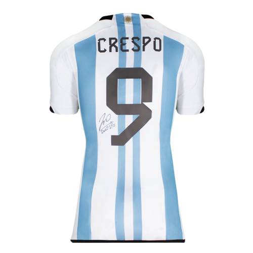 Icons Hernan Crespo gesigneerd Argentinië shirt 2022-23