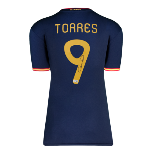 Icons Fernando Torres gesigneerd Spanje shirt 2010