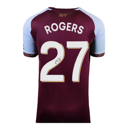 Morgan Rogers gesigneerd Aston Villa shirt 2025-26