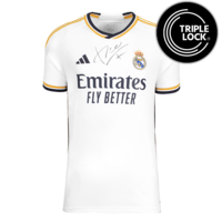 Icons Luis Figo gesigneerd Real Madrid shirt 2023-24