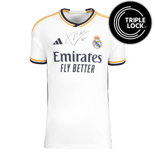 Icons Luis Figo gesigneerd Real Madrid shirt 2023-24