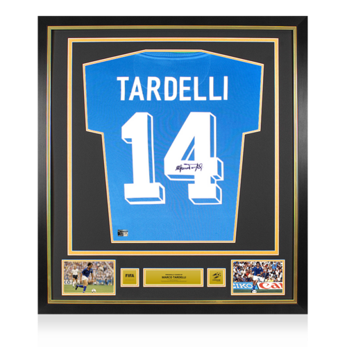 Icons Marco Tardelli gesigneerd Italië shirt 1982