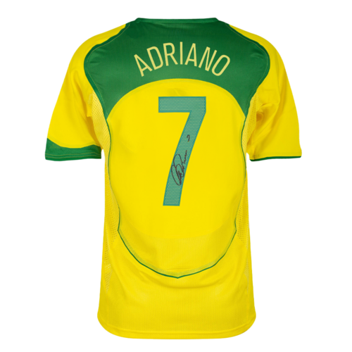 Icons Adriano gesigneerd Brazilië shirt 2004 - Reissue