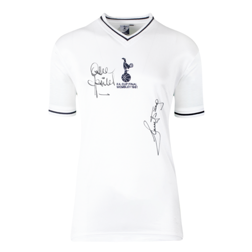 Icons Ossie Ardiles & Ricky Villa gesigneerd Tottenham Hotspur shirt 1981