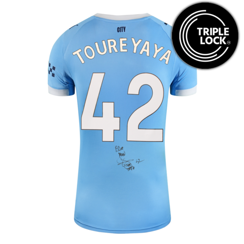 Icons Yaya Toure gesigneerd Manchester City shirt 2025-26