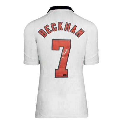 David Beckham gesigneerd Engeland shirt 1998