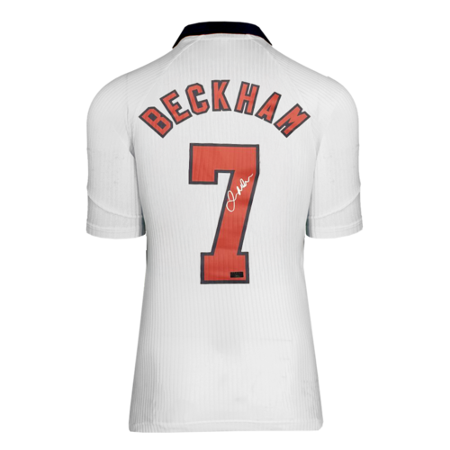 Icons David Beckham gesigneerd Engeland shirt 1998