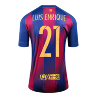 Icons Luis Enrique gesigneerd FC Barcelona shirt 2025-26