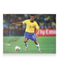 Icons Gilberto Silva gesigneerde Brazilië foto
