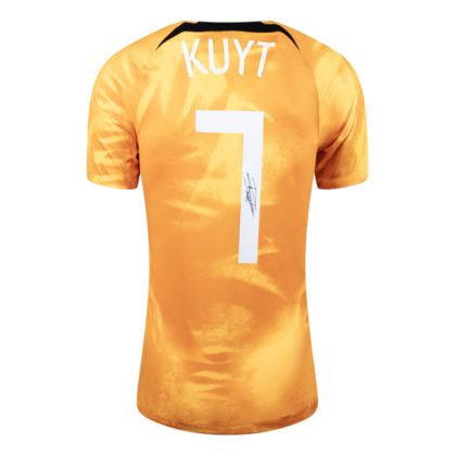 Dirk Kuyt gesigneerd Nederland shirt 2022-23