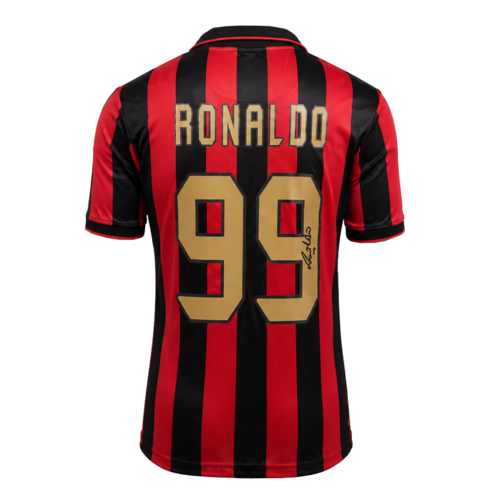 Icons Ronaldo gesigneerd AC Milan shirt 1996
