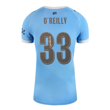 Nico O'Reilly gesigneerd Manchester City shirt 2025-26