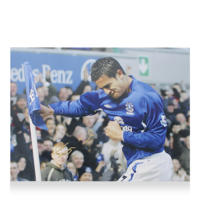 Icons Tim Cahill gesigneerde Everton foto