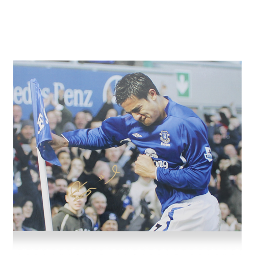Icons Tim Cahill gesigneerde Everton foto