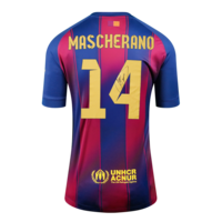 Icons Javier Mascherano gesigneerd FC Barcelona shirt 2025-26