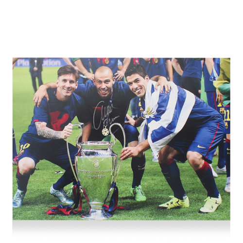Icons Javier Mascherano gesigneerde FC Barcelona foto